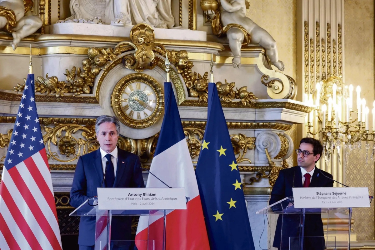 Ngoại trưởng Mỹ thăm Pháp bàn về các hồ sơ “nóng” Ukraine và Trung Đông